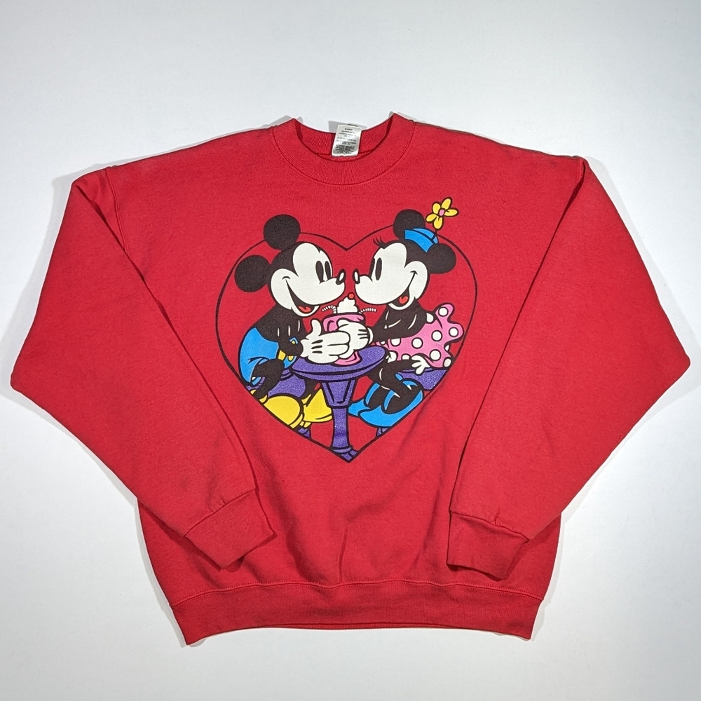 Vintage 90s Mickey & Company Sweatshirt Size XL Mickey and Minnie Mouse USA Made